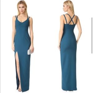 Cinq A Sept Echo Teal Green Gown Dress Size 0